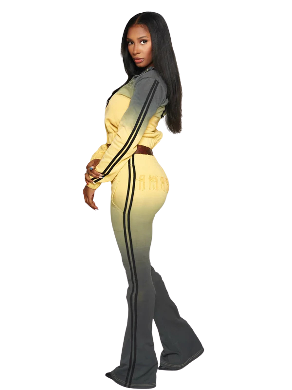 CITRINE GOOD KARMA FULL ZIPPER SWEATPANTS