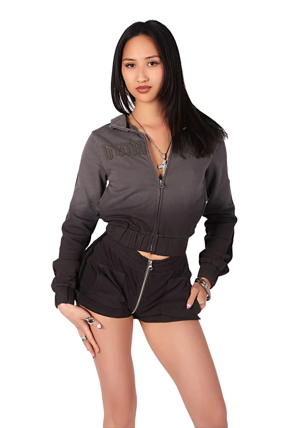 SLATE GOOD KARMA FULL ZIPPER JACKET