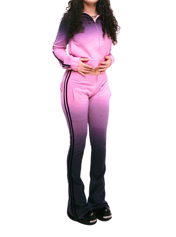 AMETHYST GOOD KARMA FULL ZIPPER SWEATPANTS
