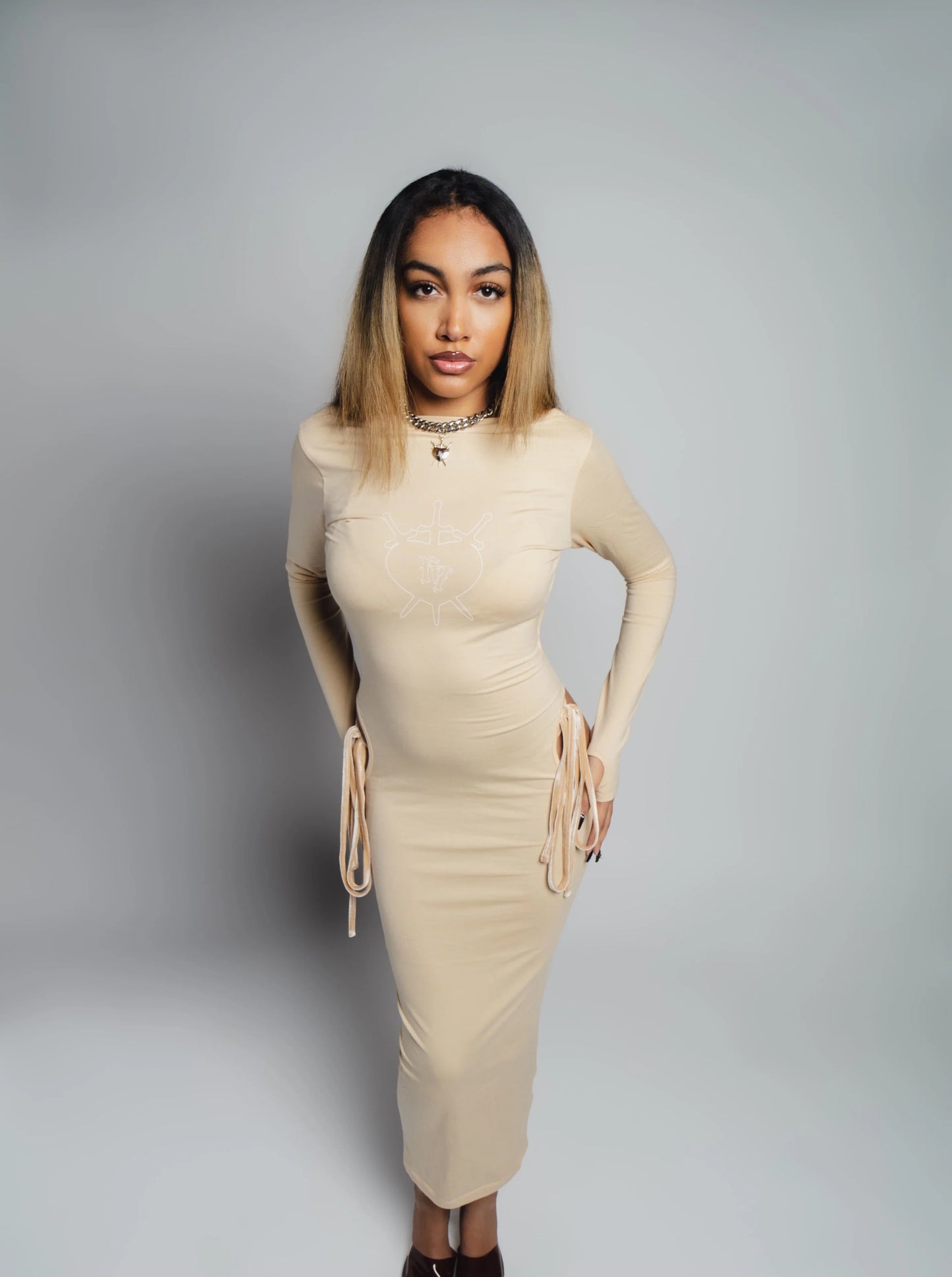 SAND THREE OF SWORDS LOGO DRESS