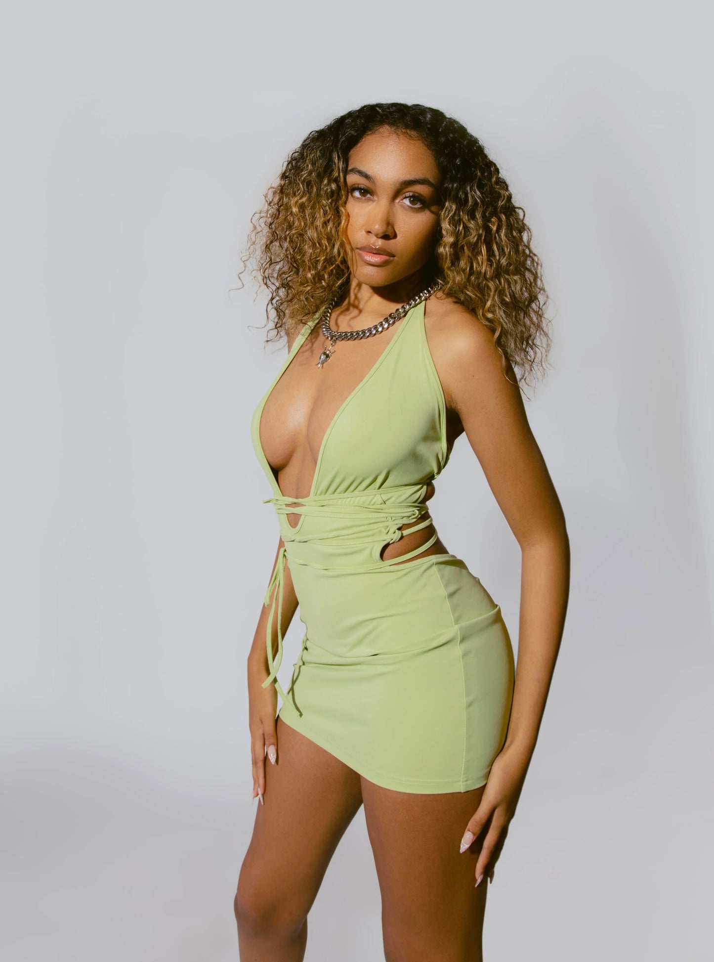 SAGE K7 WRAPPED UP MINI DRESS
