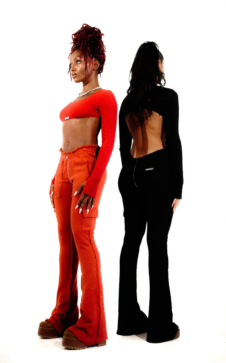 GARNET FULL ZIPPER KNIT PANT