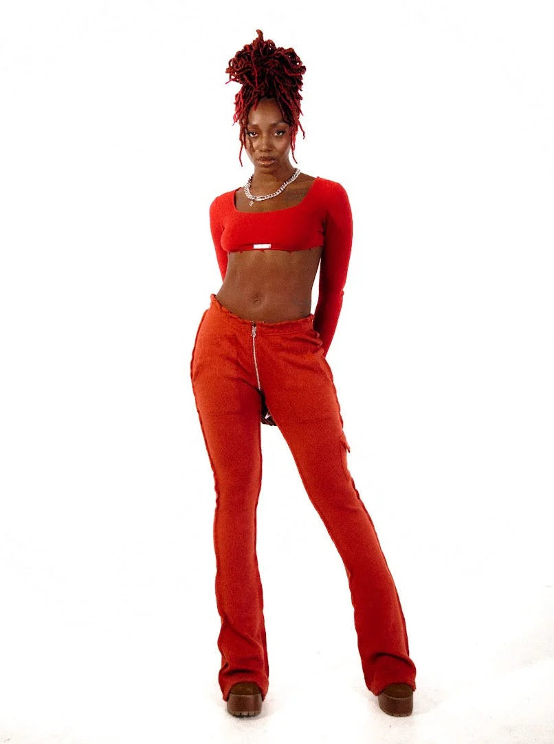 GARNET FULL ZIPPER KNIT PANT