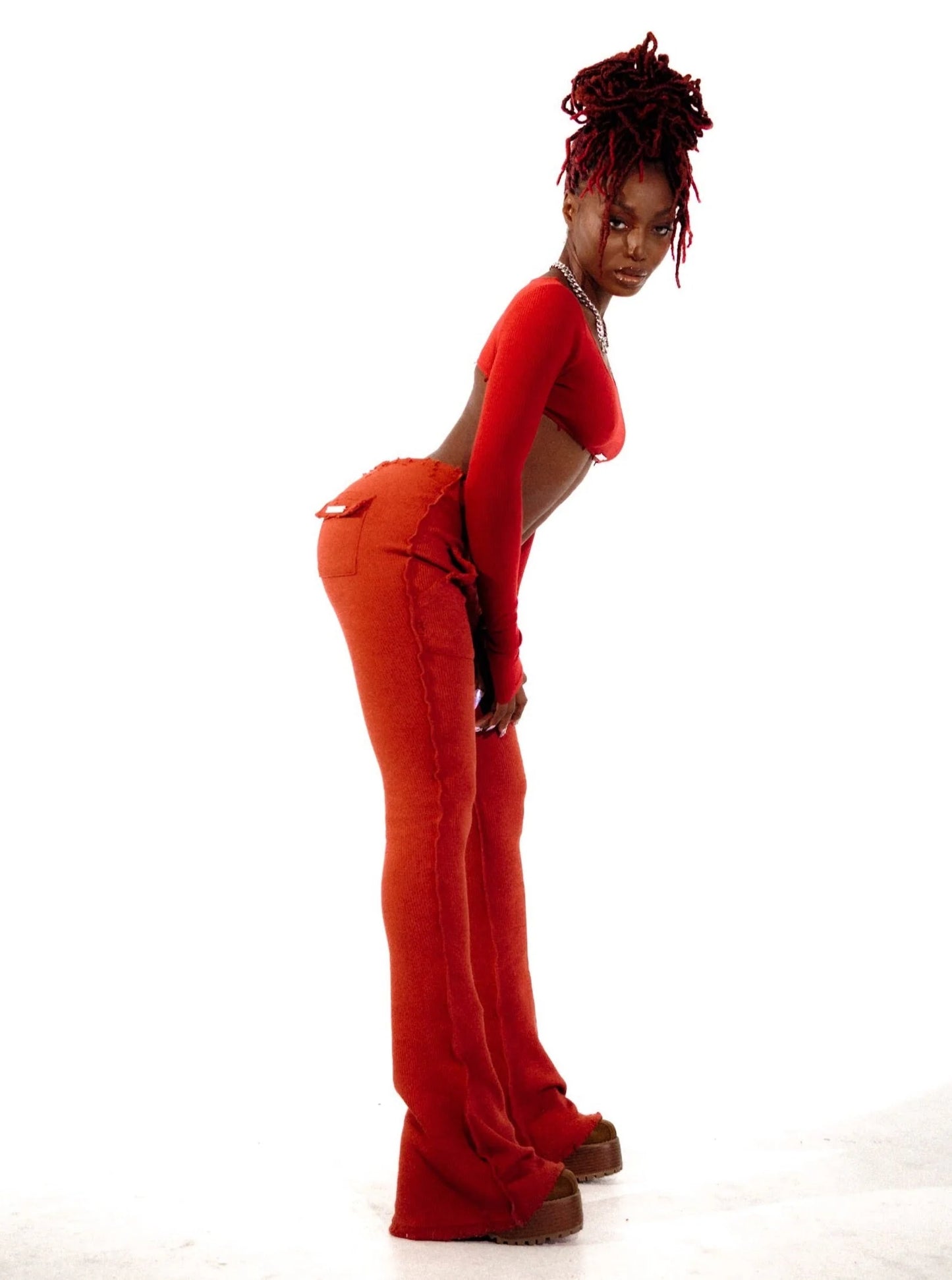 GARNET FULL ZIPPER KNIT PANT