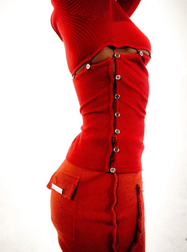 GARNET DETACHABLE THERMAL TOP & SKIRT