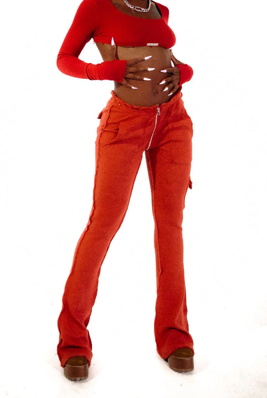 GARNET FULL ZIPPER KNIT PANT