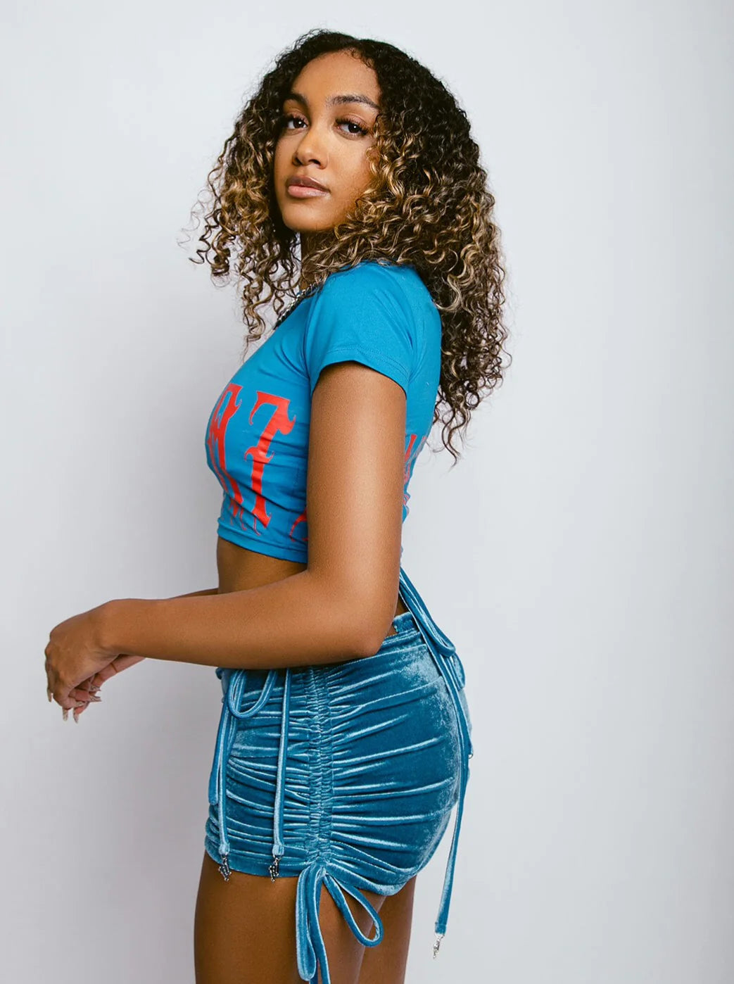 BLUE LOGO BABY TEE