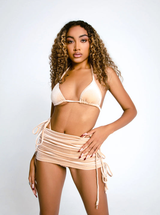 SAND RUCHED SKIRT