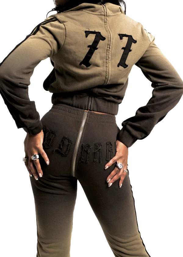 MOSS GOOD KARMA FULL ZIPPER SWEATPANTS