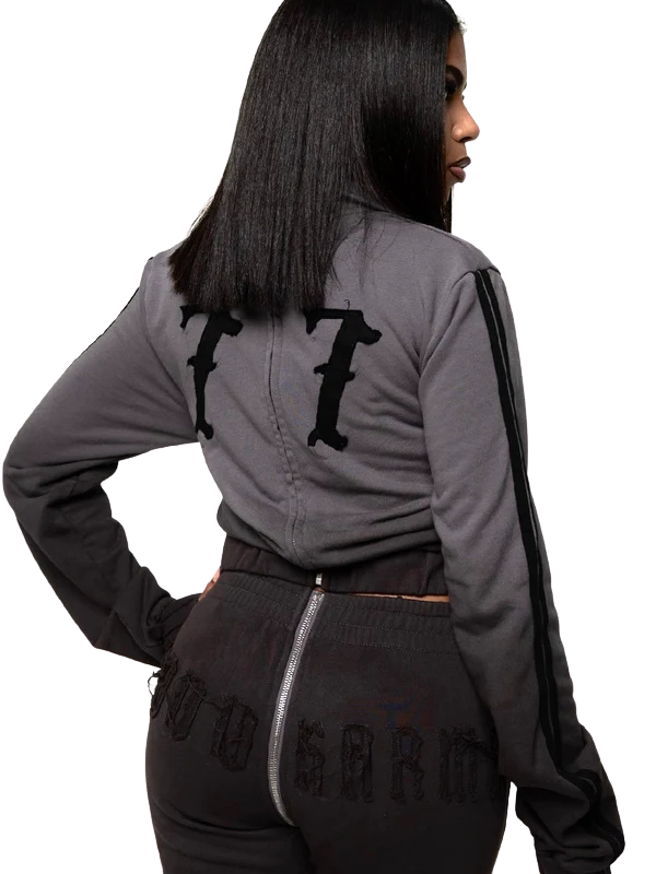 SLATE GOOD KARMA FULL ZIPPER SWEATPANTS