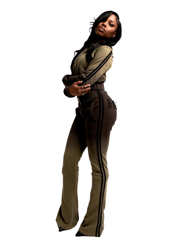 MOSS GOOD KARMA FULL ZIPPER SWEATPANTS